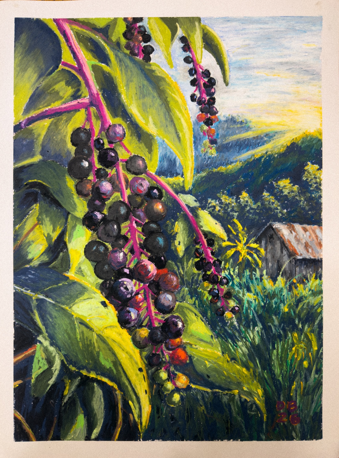 Pokeweed Season painting